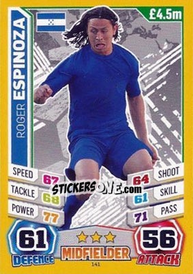 Figurina Roger Espinoza - Match Attax World Stars 2014 - Topps