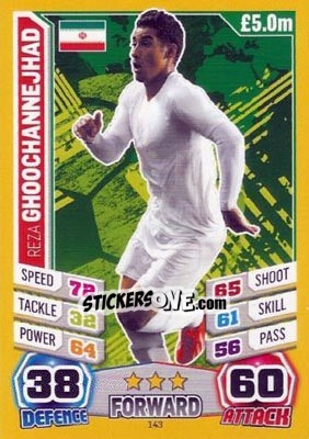 Sticker Reza Ghoochannejhad - Match Attax World Stars 2014 n. 143 - Topps