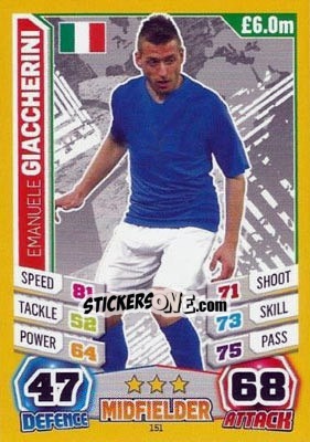 Cromo Emanuele Giaccherini - Match Attax World Stars 2014 - Topps