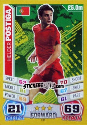 Cromo Helder Postiga - Match Attax World Stars 2014 - Topps