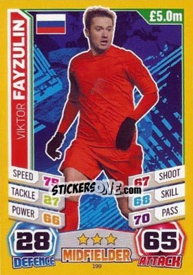 Cromo Viktor Fayzulin - Match Attax World Stars 2014 - Topps