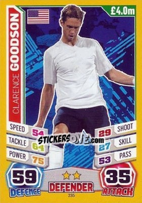 Figurina Clarence Goodson - Match Attax World Stars 2014 - Topps