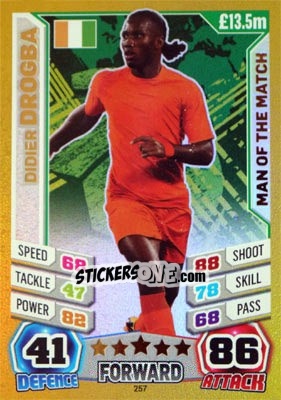 Sticker Didier Drogba - Match Attax World Stars 2014 - Topps