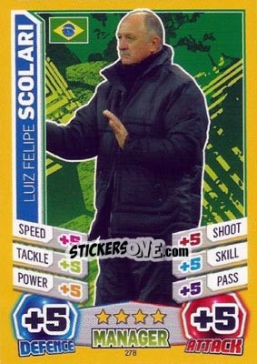 Cromo Luiz Felipe Scolari - Match Attax World Stars 2014 - Topps