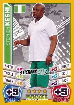 Figurina Stephen Keshi - Match Attax World Stars 2014 - Topps