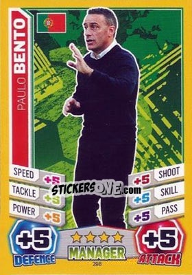 Figurina Paulo Bento - Match Attax World Stars 2014 - Topps