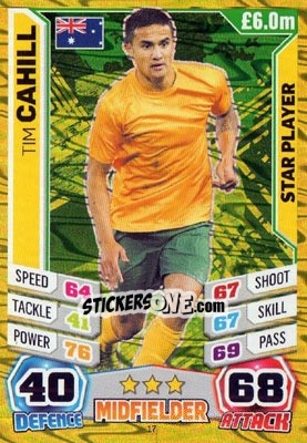 Cromo Tim Cahill - Match Attax World Stars 2014 - Topps