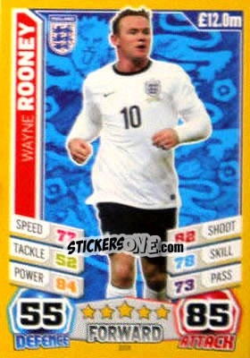 Sticker Wayne Rooney - Match Attax World Stars 2014 n. 103 - Topps