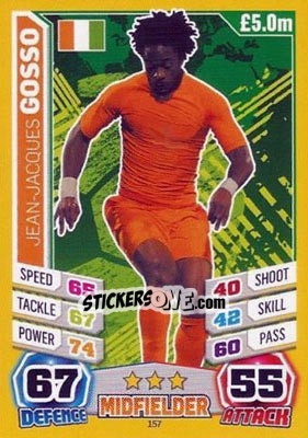 Sticker Jean-Jacques Gosso - Match Attax World Stars 2014 - Topps