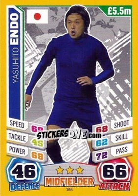 Sticker Yasuhito Endo - Match Attax World Stars 2014 n. 164 - Topps