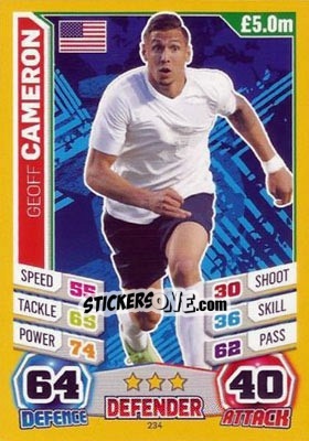 Sticker Geoff Cameron - Match Attax World Stars 2014 - Topps