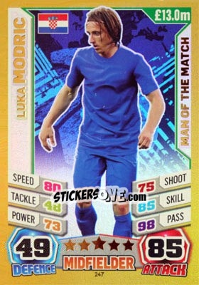 Figurina Luka Modric - Match Attax World Stars 2014 - Topps