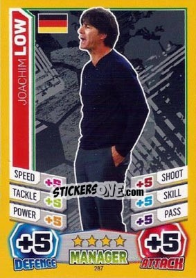 Sticker Joachim Low - Match Attax World Stars 2014 n. 287 - Topps
