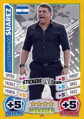 Sticker Luis Fernando Suarez - Match Attax World Stars 2014 - Topps