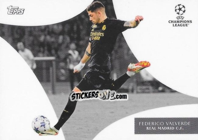 Cromo Federico Valverde - Simplicidad UEFA Club Competitions 2023-2024 n. DY5 - Topps