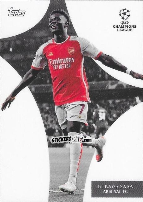 Cromo Bukayo Saka - Simplicidad UEFA Club Competitions 2023-2024 n. DY7 - Topps