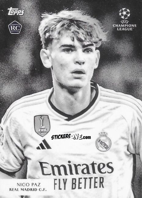 Sticker Nico Paz - Simplicidad UEFA Club Competitions 2023-2024 n. PO7 - Topps