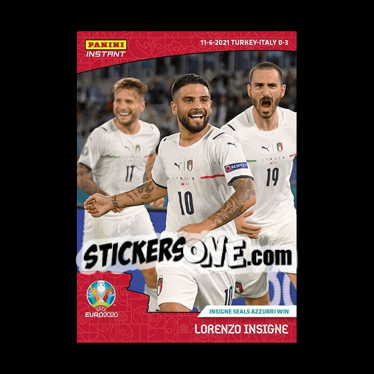 Sticker Lorenzo Insigne - INSTANT UEFA EURO 2020 Adrenalyn XL
 n. 1 - Panini