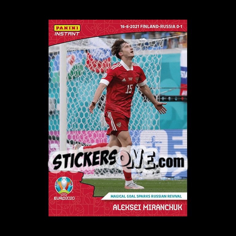 Sticker Aleksei Miranchuk - INSTANT UEFA EURO 2020 Adrenalyn XL
 n. 14 - Panini