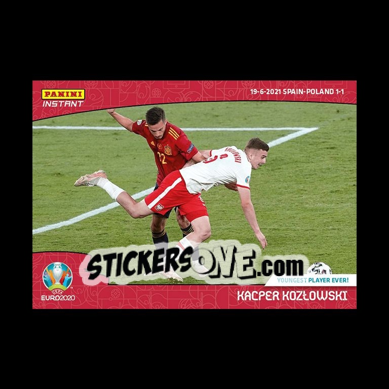 Sticker Kacper Kozłowski - INSTANT UEFA EURO 2020 Adrenalyn XL
 n. 25 - Panini