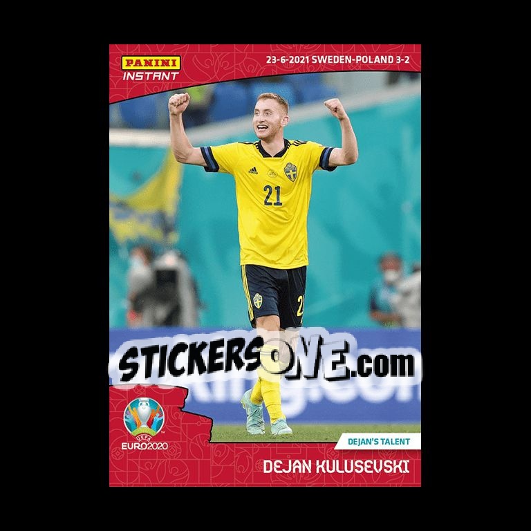 Sticker Dejan Kulusevski - INSTANT UEFA EURO 2020 Adrenalyn XL
 n. 34 - Panini