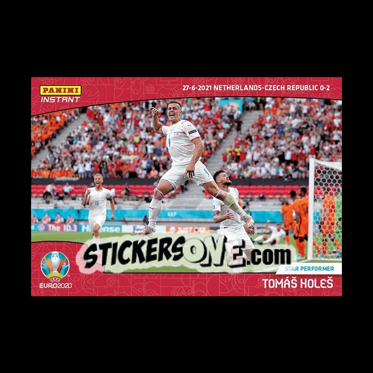 Sticker Tomáš Holeš - INSTANT UEFA EURO 2020 Adrenalyn XL
 n. 43 - Panini