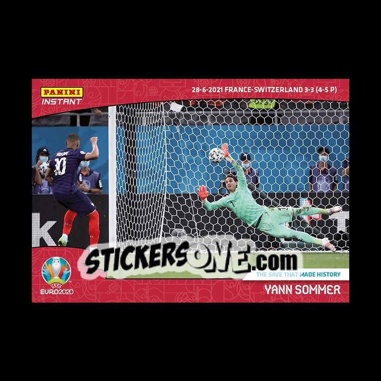 Sticker Yann Sommer - INSTANT UEFA EURO 2020 Adrenalyn XL
 n. 47 - Panini