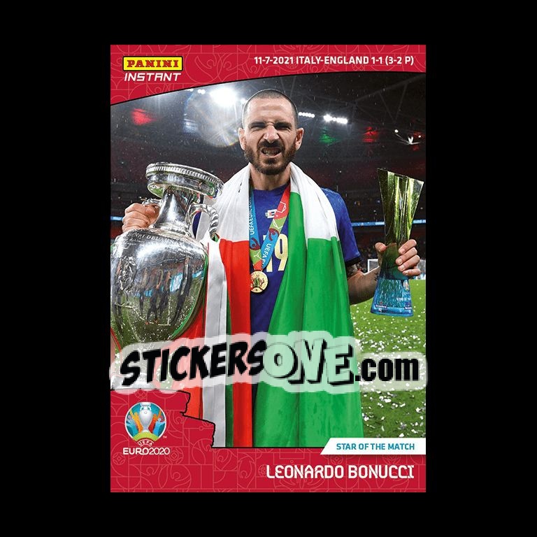 Sticker Leonardo Bonucci - INSTANT UEFA EURO 2020 Adrenalyn XL
 n. 69 - Panini