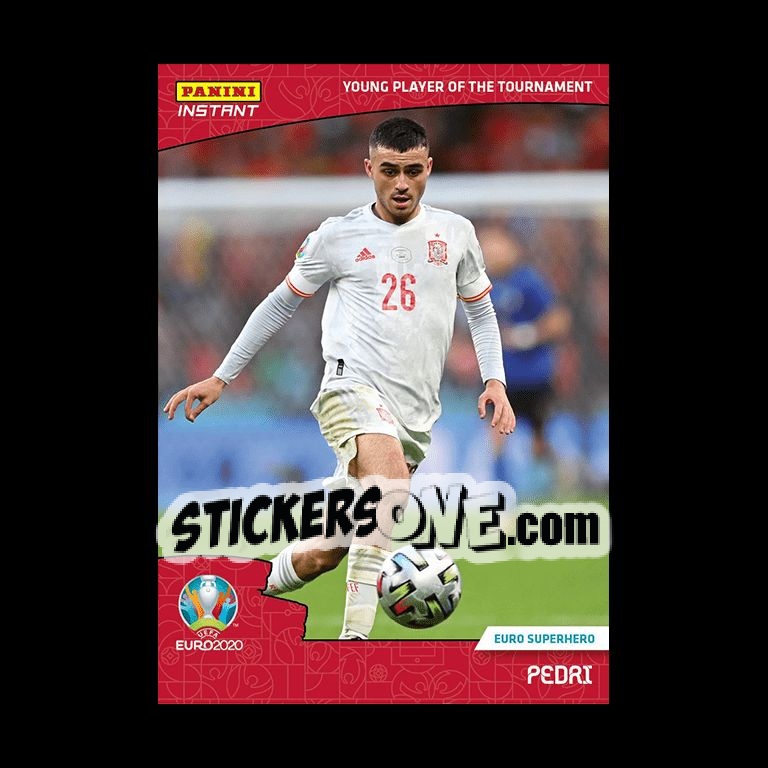 Sticker Pedri - INSTANT UEFA EURO 2020 Adrenalyn XL
 n. 74 - Panini
