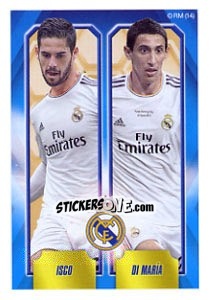 Cromo Isco / Angel Di María - Real Madrid 2013-2014 - Panini