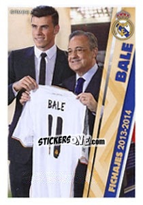 Sticker Gareth Bale with Florentino Pérez - Real Madrid 2013-2014 n. 36 - Panini