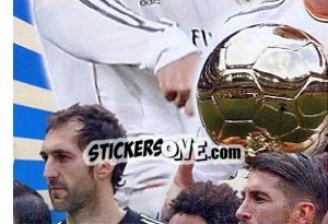 Sticker Cristiano Ronaldo - Balón de oro - Real Madrid 2013-2014 - Panini