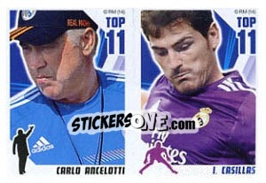 Sticker Carlo Ancelotti / Iker Casillas - Real Madrid 2013-2014 - Panini