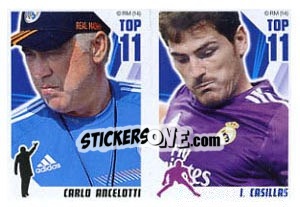 Sticker Carlo Ancelotti / Iker Casillas - Real Madrid 2013-2014 n. A - Panini