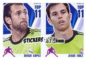 Sticker Diego López / Jesús Fernandez - Real Madrid 2013-2014 n. B - Panini