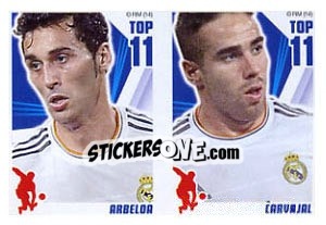 Sticker Arbeloa-Carvajal - Real Madrid 2013-2014 n. C - Panini