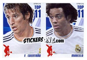 Sticker Fabio Coentrao / Marcelo - Real Madrid 2013-2014 n. F - Panini