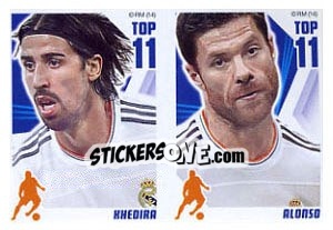 Sticker Sami Khedira / Xabi Alonso - Real Madrid 2013-2014 n. H - Panini