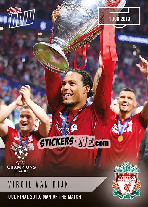 Sticker Virgil van Dijk - Now UEFA Champions League 2018-2019
 n. 68 - Topps