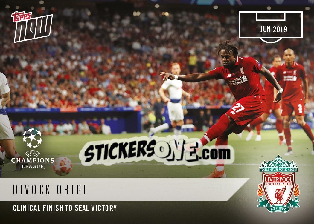 Sticker Divock Origi - Now UEFA Champions League 2018-2019
 n. 61 - Topps