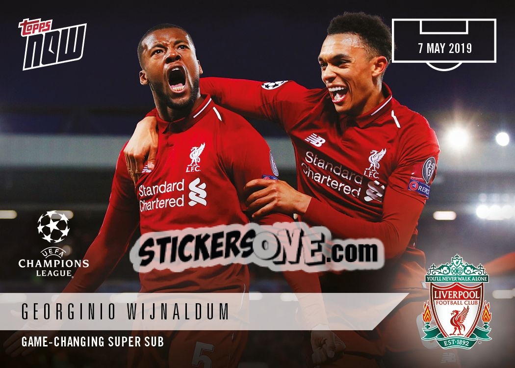 Sticker Georginio Wijnaldum - Now UEFA Champions League 2018-2019
 n. 51 - Topps