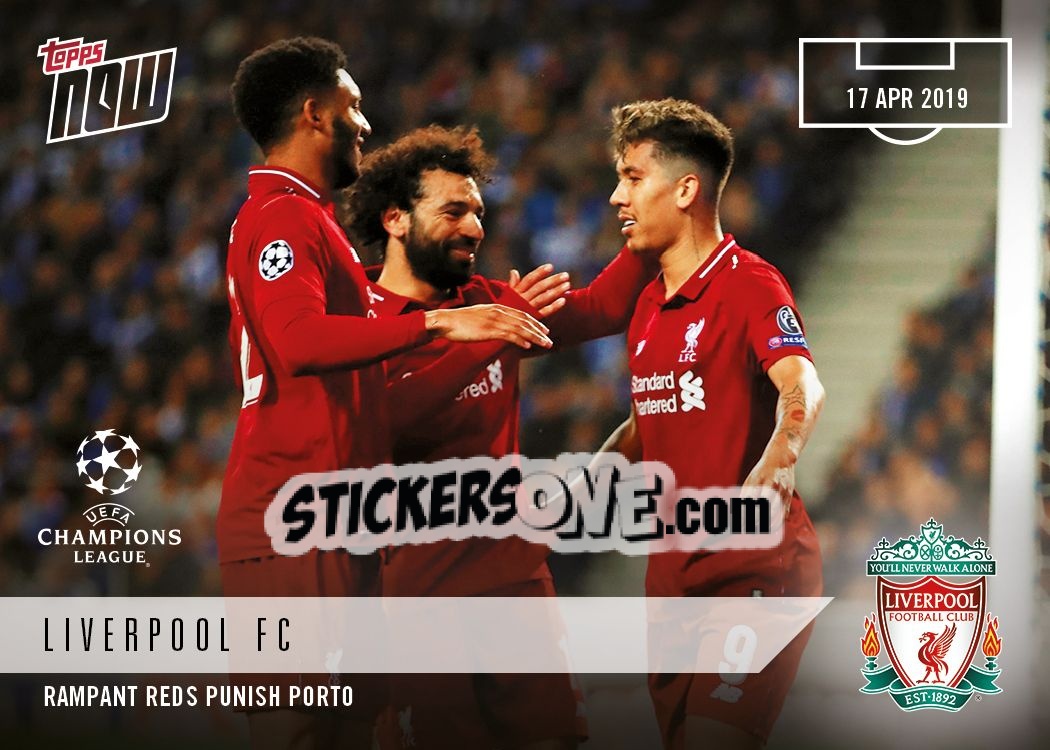 Sticker Mohamed Salah / Roberto Firmino - Now UEFA Champions League 2018-2019
 n. 45 - Topps