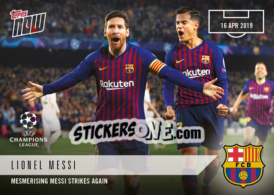 Sticker Lionel Messi - Now UEFA Champions League 2018-2019
 n. 43 - Topps