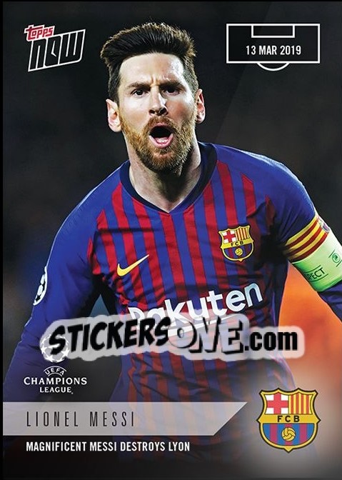 Sticker Lionel Messi - Now UEFA Champions League 2018-2019
 n. 37 - Topps
