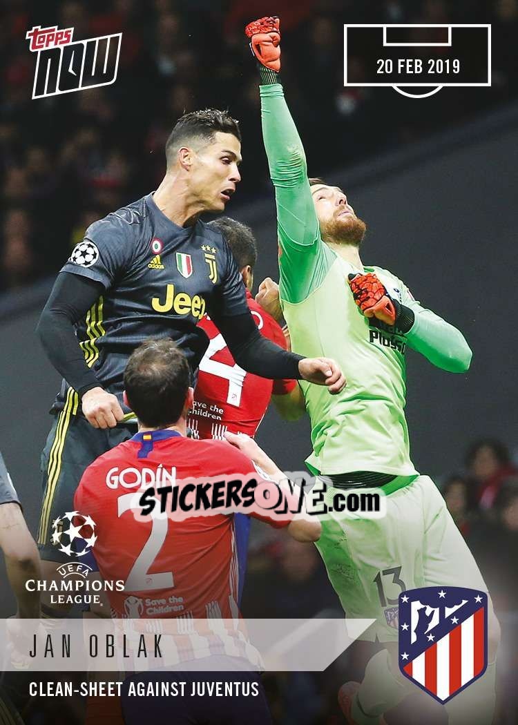 Sticker Cristiano Ronaldo / Jan Oblak - Now UEFA Champions League 2018-2019
 n. 28 - Topps