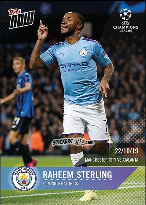 Sticker Raheem Sterling - Now UEFA Champions League 2019-2020
 n. 19 - Topps