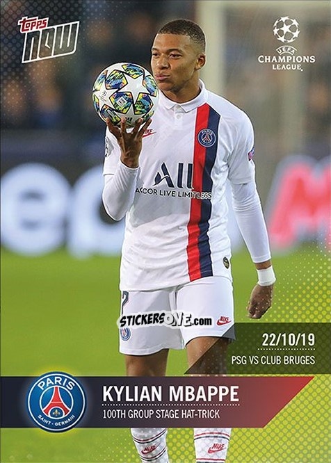 Sticker Kylian Mbappe - Now UEFA Champions League 2019-2020
 n. 18 - Topps