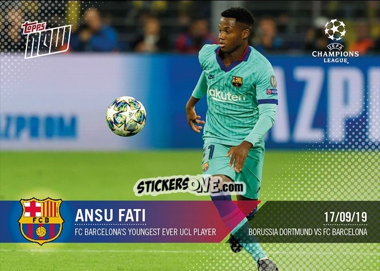Sticker Ansu Fati - Now UEFA Champions League 2019-2020
 n. 10 - Topps