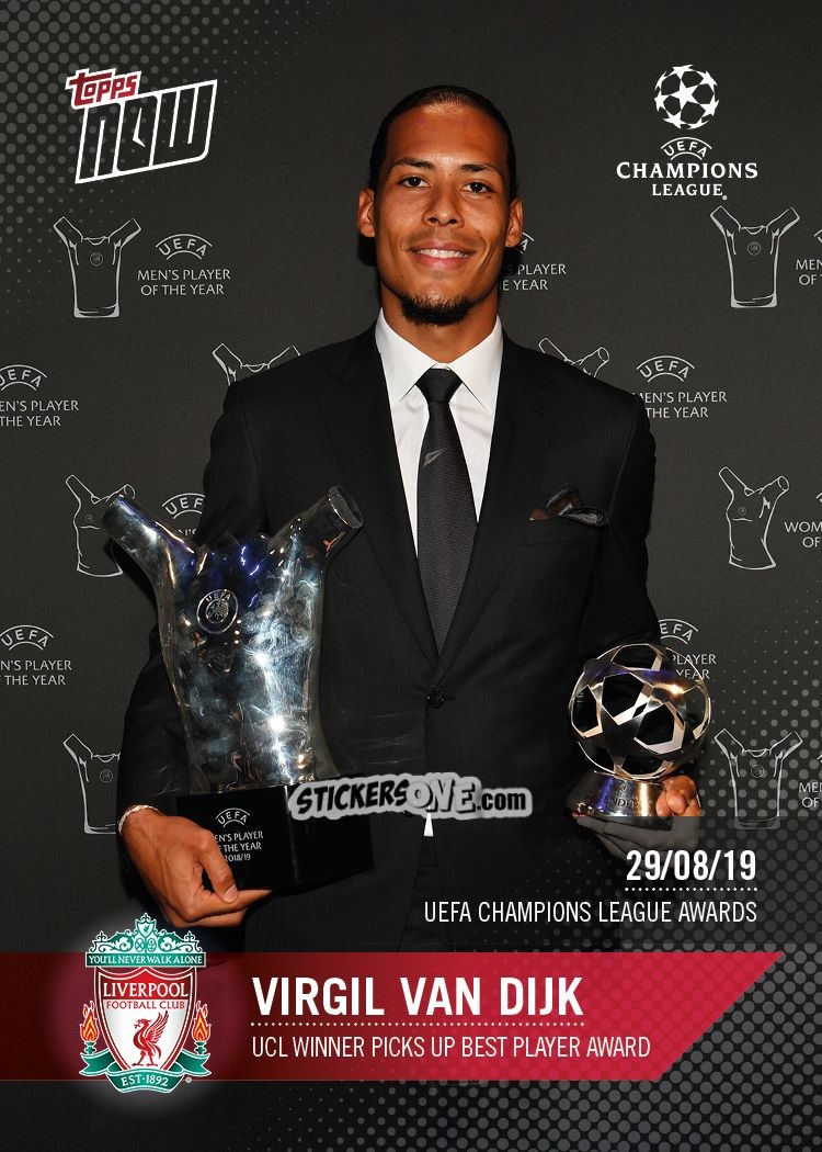 Sticker Virgil van Dijk - Now UEFA Champions League 2019-2020
 n. 8 - Topps