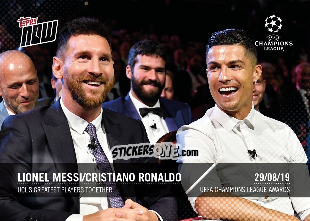 Sticker Lionel Messi / Cristiano Ronaldo - Now UEFA Champions League 2019-2020
 n. 7 - Topps